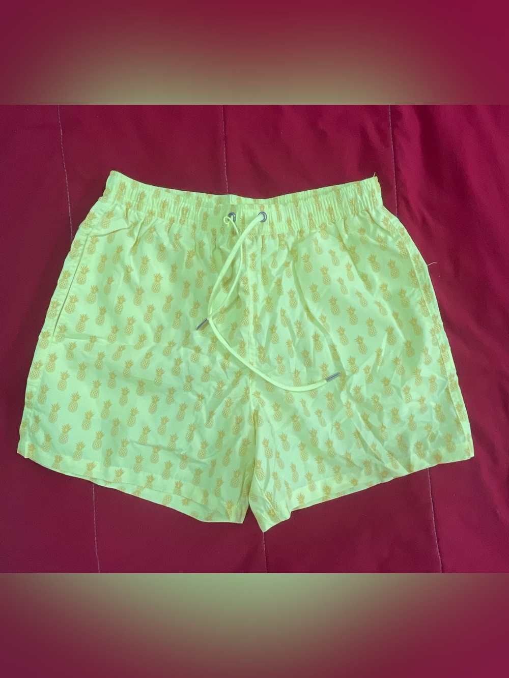 Zara Yellow Pineapple Print Women's Shorts